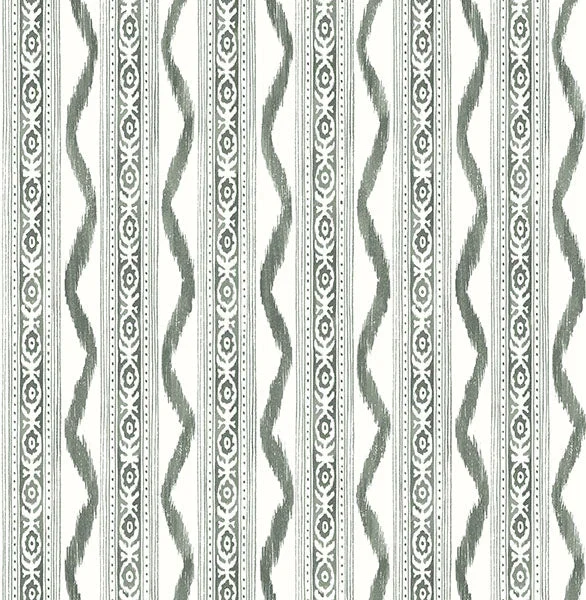 Rhys Green IKAT Stripe Wallpaper