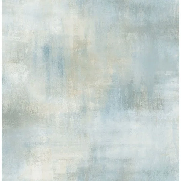 Watercolor Tonal Wallpaper in Blue and Grey from the L'Atelier de Paris Collection